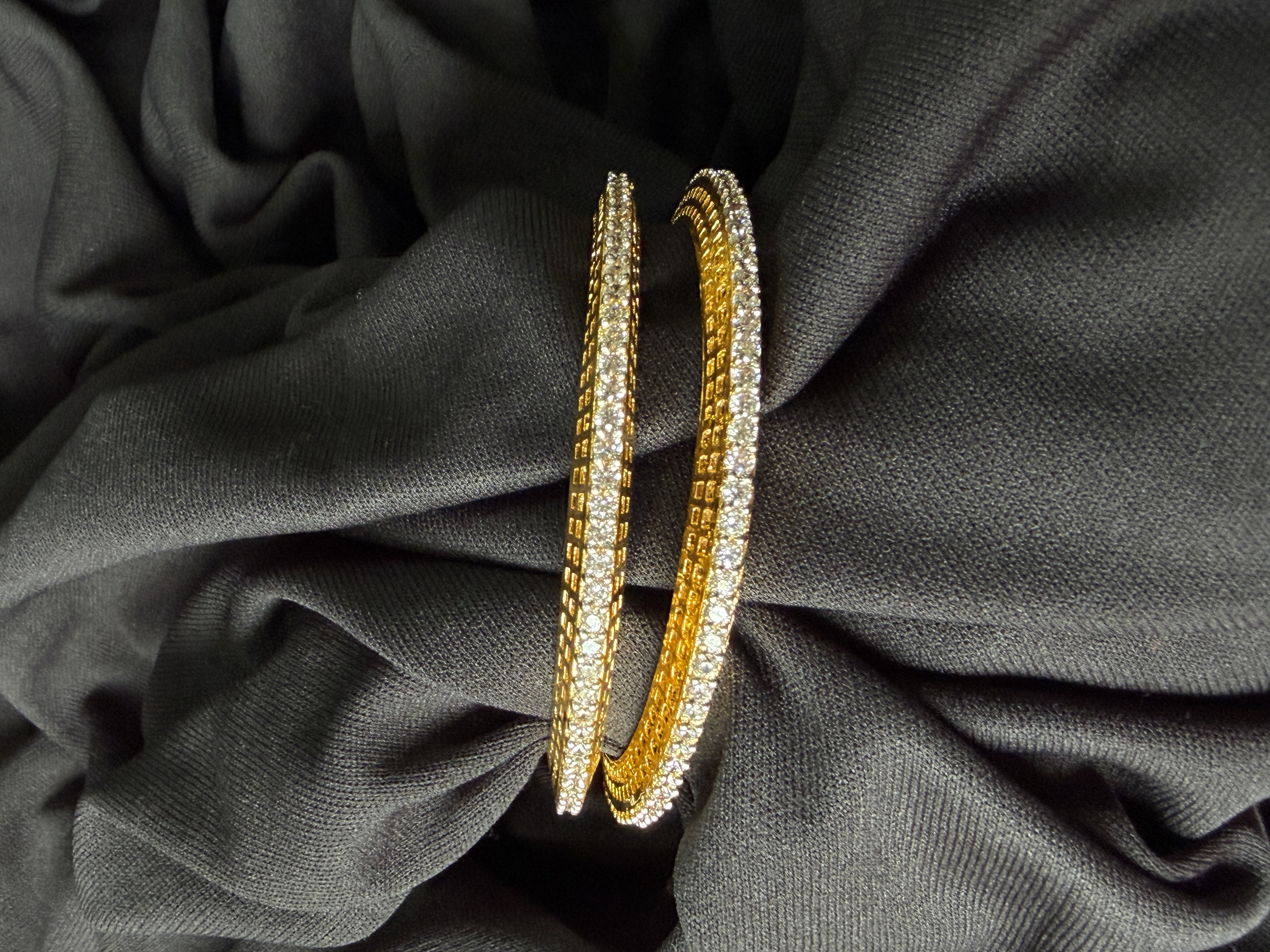 Swarovski gold sheet bangles