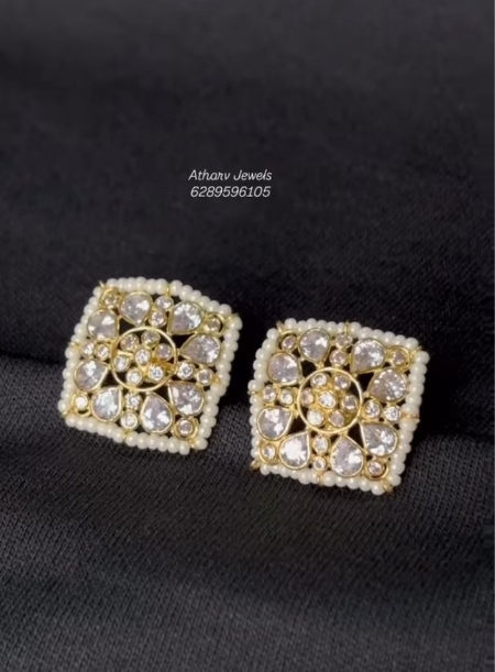 Pearl stud earrings