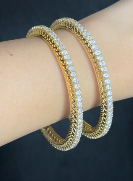 14kt Swarovski bangle