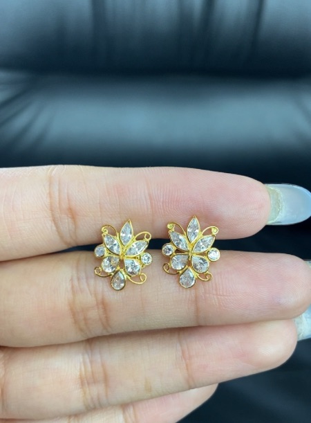 14kt polki earring