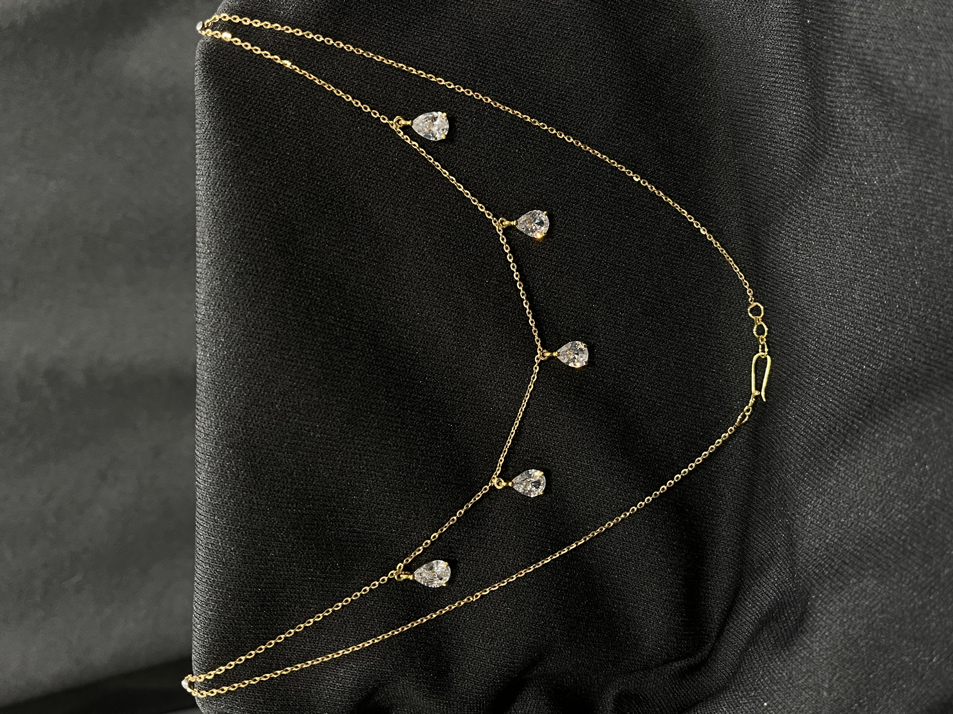 Swarovski drop chain