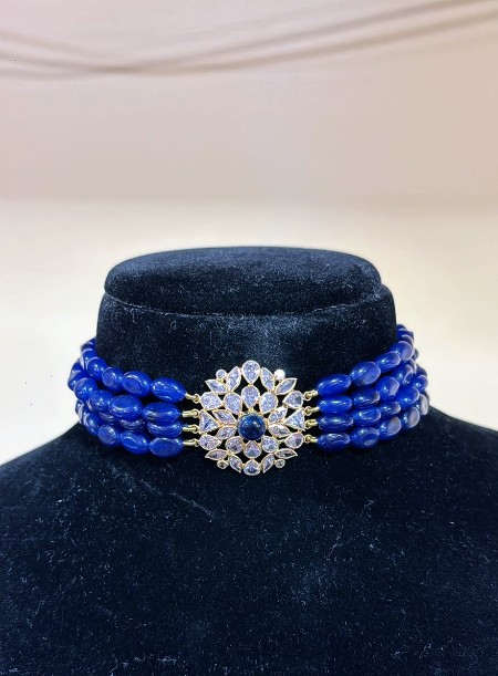 Blue choker