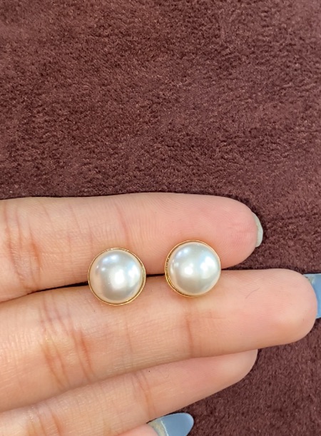 14kt pearl stud