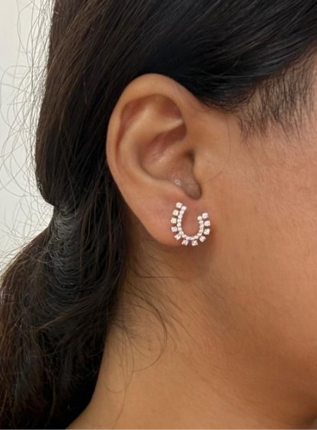 Swarovski stone stud earrings