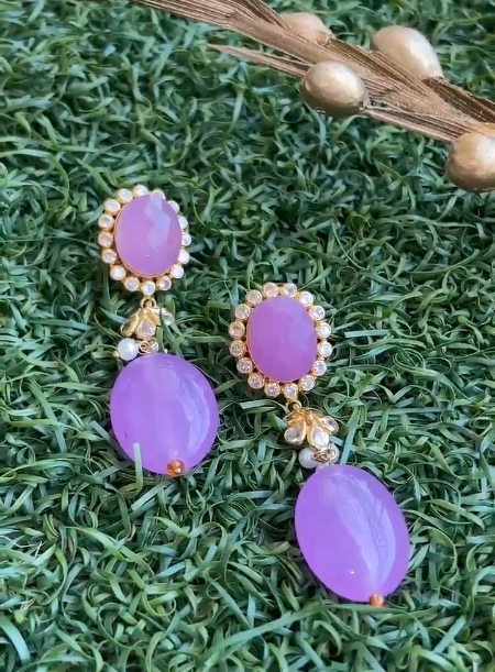 Purple earrings