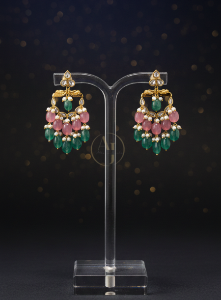 Pastel Chandbali Earrings