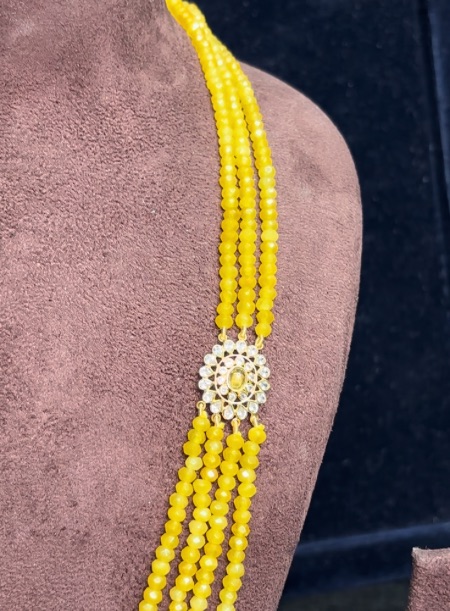 Mustard yellow Mala