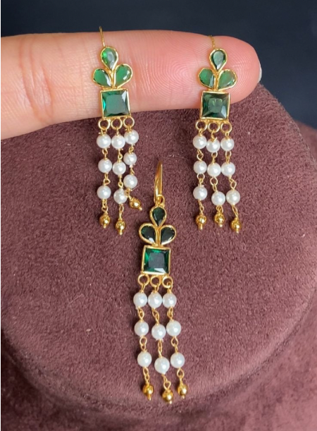 14kt green gold set