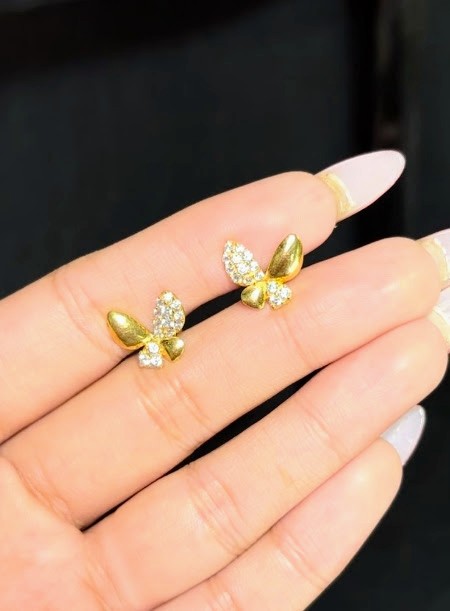 Butterfly Swarovski stud